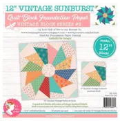 12 inch Vintage Sunbursts Quilt Block Foundation Paper Pad by It's Sew Emma