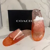 Coach Tangerine Ulyssa Rubber Slides Womens Size 11