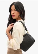 Braided Leather Shoulder Strap IN BLACK