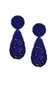 ALENA SAPPHIRE BLUE GLASS BEAD DROP EARRINGS