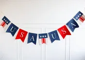 8 Foot Oversized USA Canvas Banner