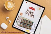 Cartonnage Fabric Tea box - eBook tutorial