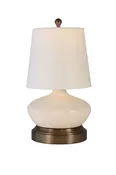 Bella Ivory Dark Brass Small Cordless Lamp - Made in the USA