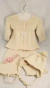 BABY HAND KNIT GIRLS SWEATER SET