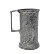 Antique 19th c. French Pewter 1 Litre Tankard, Amiens Hallmarked, 7 1/8"