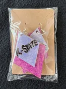 Handcrafted Wood burned Earrings —     The Red Thread LLC