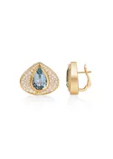 Caty Aquamarine Reversible Earrings