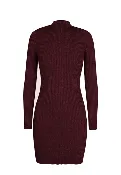 525 America Mabel Metallic Dress in Oxblood