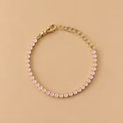 18K Gold Filled CZ Pink Bracelet