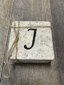 Custom Stone Coasters "J"