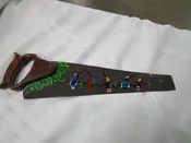Hand Painted Hummingbird Saw, Porcelain & Enamel