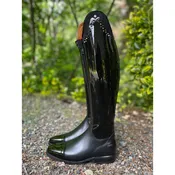 DeNiro Bellini Dressage Boot - Patent Black with Rondine Stardust & GG05 Swarovski - 38 MC/XXS