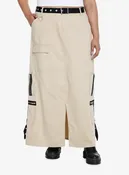 Social Collision Khaki Cargo Maxi Skirt Plus Size