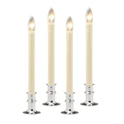Adjustable Window Candle with Timer, Set of 4