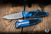 Microtech Socom Elite Automatic Blue  4" M390 Tanto Stonewash 161A-10BL