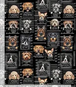 Town Square Quilt Kit - Dog Mug Shots -  How fun!