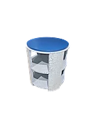 170 - Custom Linen and Lacquered Top Side Table — Custom Furniture Made in New York, New York | Daniel Scuderi