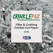 10LB Premium White Silver Crinkle Paper