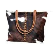 Hair on Leather Bag / Cow hide tote