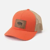 Buffalo Hat - Leather Patch Trucker Cap