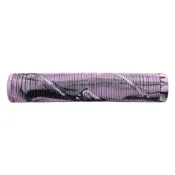 Black Ops Classic Flangeless Ribbed BMX Grips, Black/Pink, 170mm