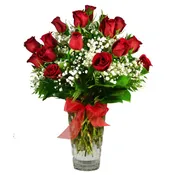 24 Short Stem Roses Arranged