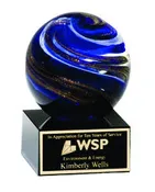 Art Glass Globe Metallic