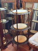 0372 3 tier brass and marble display stand (marble is removable)
