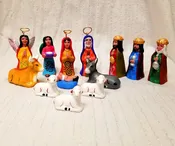 Clay Nativity from Izucar, Puebla
