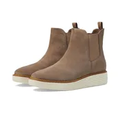 Wholesale Cole Haan Women's Originalgrand Platform Chelsea Waterproof Irish Coffee Suede/Ivory Waterproof 10 Medium