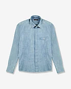 Casual fit chambray shirt