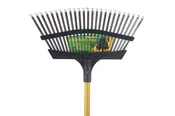 18" Leaf Rake w/48" Metal Handle (YELLOW)
