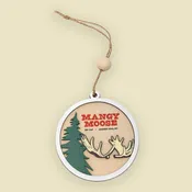 Mangy Moose Wooden Ornaments