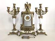 19th Century French Clock and Candelabra Set, 18H", PA6804