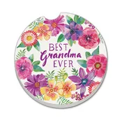 Best Grandma Floral Car Coaster