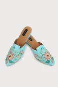 Agara Motif Mule – Aqua