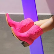 Corral Fuchsia Embroidery Ankle Boot
