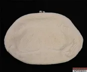 1940s VTG Coblentz Belgium Soft White Beaded Clutch *NEAR MINT*  Bridal Wedding