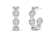 The Forevermark Tribute&amp;trade; Collection 12 Round Diamonds = 0.98 Braded Hoop Earrings
