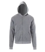 Boys 8-18 Zip Front Fleece Hoodie Jacket Heather Grey - 0283588