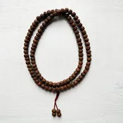 108 Meditation Mala - Holy Sanded Rudraksha Beads