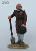 40mm Border Reivers Male Servant w/ Spade - Available to Order