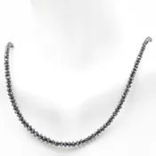 14k Gold Plated Black Diamond Necklace - Elegant Design