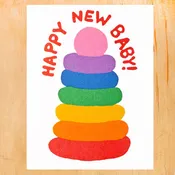 Alphabet Studios - HAPPY NEW BABY RISOGRAPH GREETING CARD