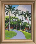 Haiku Estate (Palm Tree Path Maui Hawaii) – Original Oil Painting