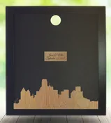 Dallas Texas Skyline, Guest Book Frame