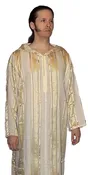 Beige with Gold Fancy Moroccan Men Djellaba X-large - Treasure of Morocco