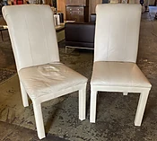 Creme Leather Style Chair
