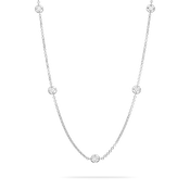 9 Round Stone Chain Necklace