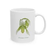 Ladyslipper Orchid Botanical Print | Ceramic Coffee Cup 11oz